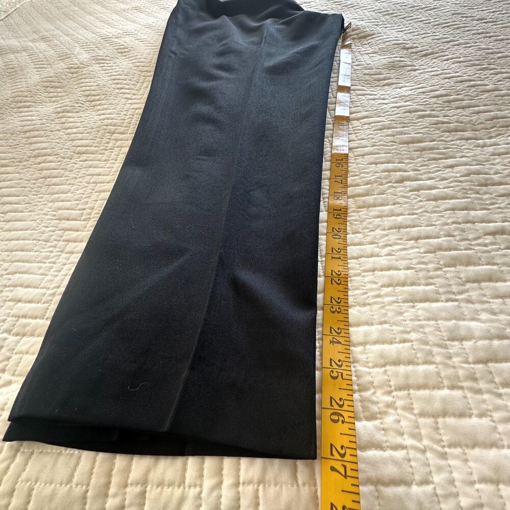 Vintage Lands' End Women's 100% Wool Straight Leg Dress Pants Black Size 14 - Picture 6 of 9